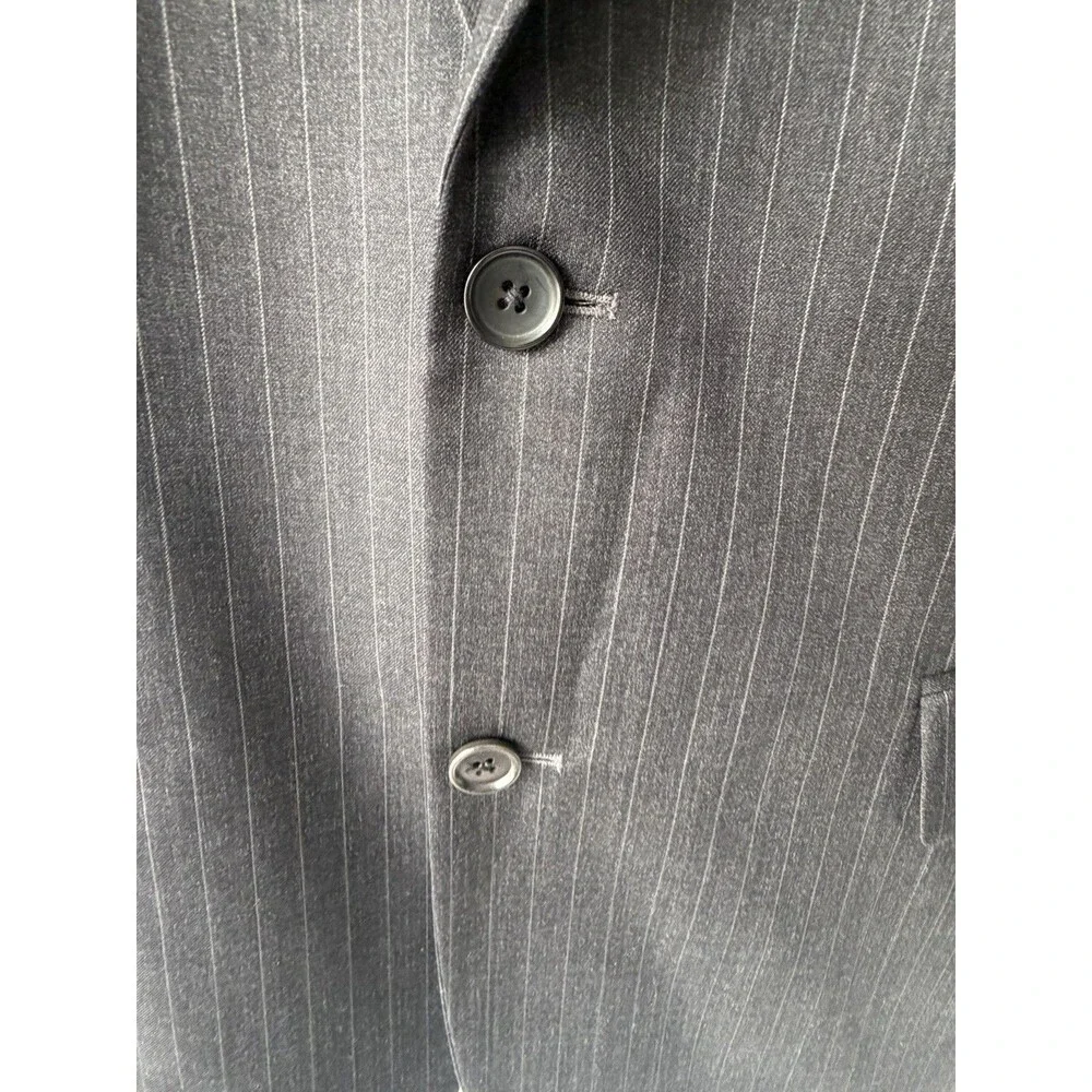 Brooks Brothers 1818 Madison 44L Gray Pinstripe Wool Sport Coat Blazer USA